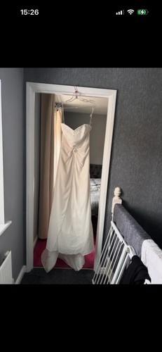 Ivory satin strapless - satin,
