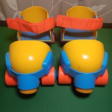 Fisher Price 1992 Grow With Me 123 Roller Skates Orange Yellow Blue