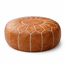 Handmade Moroccan Leather Pouf
