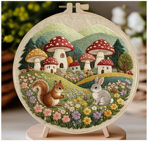 Embroidery hoop kit 20cm - hoop,