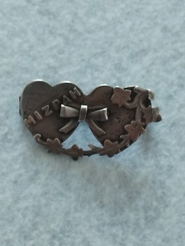 Victorian silver mizpah brooch - victorian,