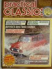 PRACTICAL CLASSICS, JUN 85 feat MINI/COOPER, 105E/123E, LAND ROVER, RILEY 1.5