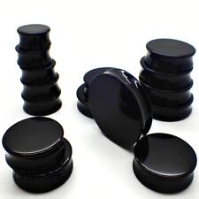 PAIR 3MM-50MM BLACK EAR PLUG