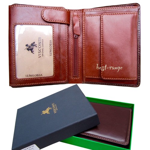 Leather wallet brown dual - brown,