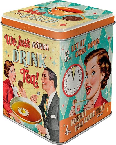 Tea storage tin nostalgic - tea, tin,