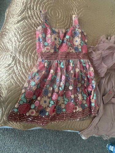 Peplum suit with flowers - suit,