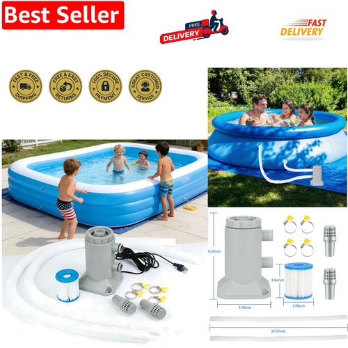 Above ground pool - above, filter