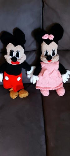 Knitted micky minnie mouse - knitted,