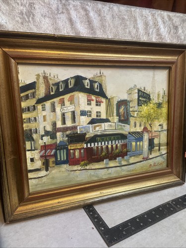 Parisian street scene oil - parisian,