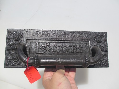 Huge victorian iron letterbox - huge,