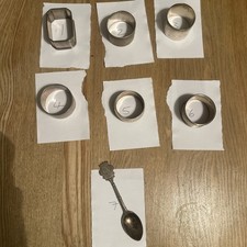 Antique Silver Napkin Rings & Teaspoon 195.8 Gram - Not Scrap