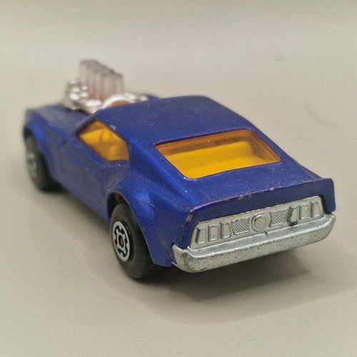 Vintage 1973 blue matchbox - blue,