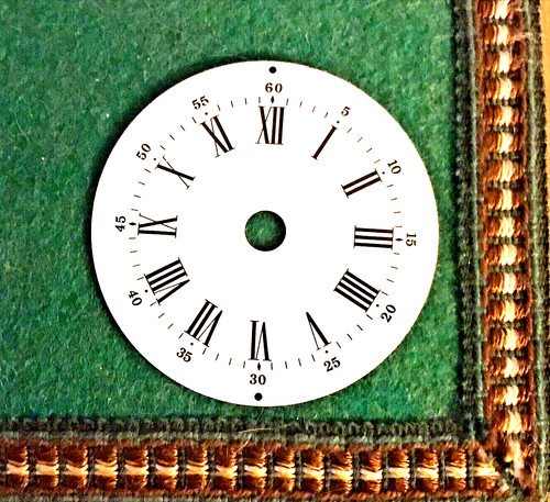 Small painted dial - dial, pendulum