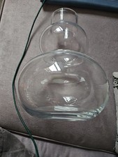 A Habitat Clear Glass Bubble Vase 10.5" Tall