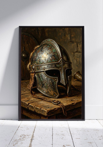 Medieval helmet still - medieval, still‑life