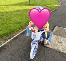 Toimsa Disney Frozen Bicycle 12" Bike Elsa Cycling Removable Stabiliser 5-7yrs