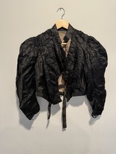 Antique Victorian Black Silk