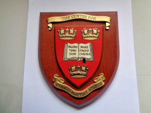 Vintage wall shield plaque - wall,