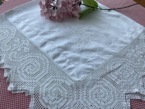 Vintage white linen - vintage,