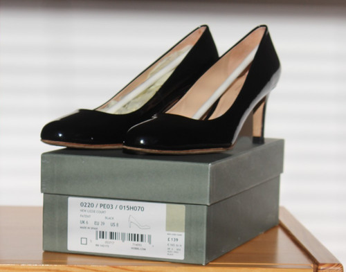 Hobbs black patent - patent, leather