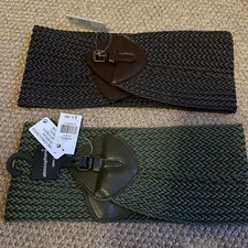 2 x Primark Wide Woven Belts