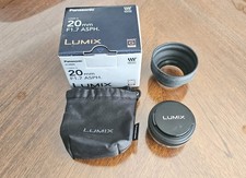 PANASONIC LUMIX 20mm f/1.7 ASPH (VGC) Original Box, 3rd party lens hood