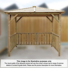 **Discounted** Wooden Pavilion Garden Gazebo 2.8m (W) x 2.3m (H) Outdoor Shelter