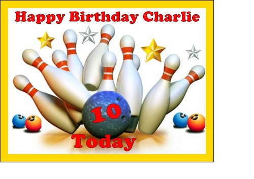 Tenpin bowling cake - cake, topper