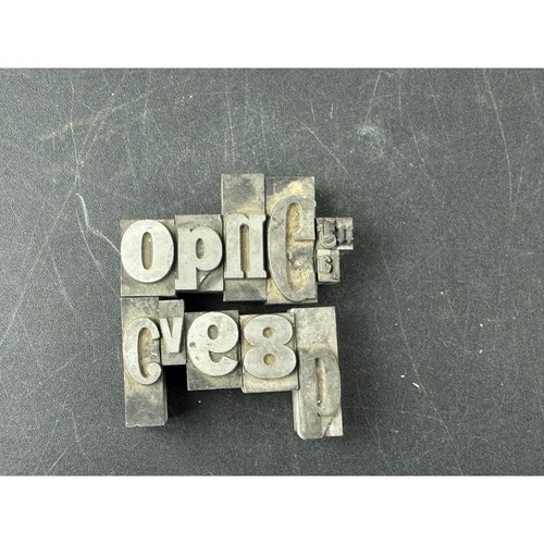 Vintage metal letterpress - metal,