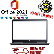 Dell Precision 7720 17.3" Inch Win11 Office i7 16GB RAM 512GB 1TB SSD CAD Laptop