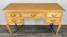 Cabinet Vintage French Louis XVI Style Carved Desk Oak Sideboard LOT 4060
