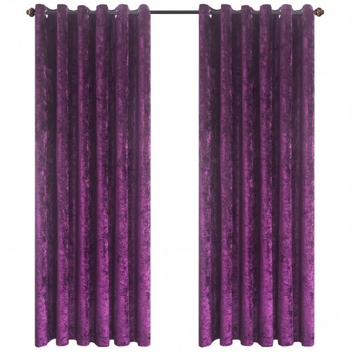 Crushed velvet curtains eyelet - crushed,