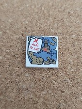 Lego white printed tile - 2, 2