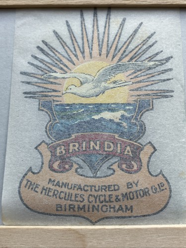 Vintage 1920s bicycle decal - bicycle,