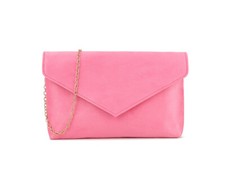Women's Plain Suede Clutch Bag Wedding Ladies Party Prom Evening Purse Hand Bag