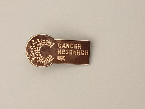 Cancer research pin badge - research,