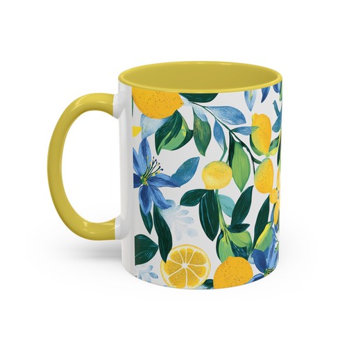 Vibrant floral ceramic mug - floral,