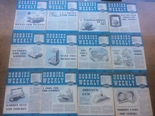 Joblot 12 Vintage blue Hobbies Weekly Magazines 1958 DIY Craft Home Improvement