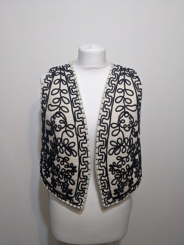 Zara embroidered black - black, ivory