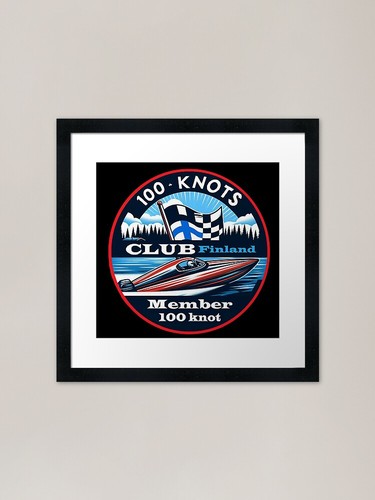 100 knot club member - , framed