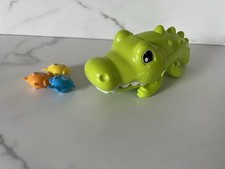 Big Crocodile Water Play Set Educational Bath Toy Eating Feeding Fishy for Kids