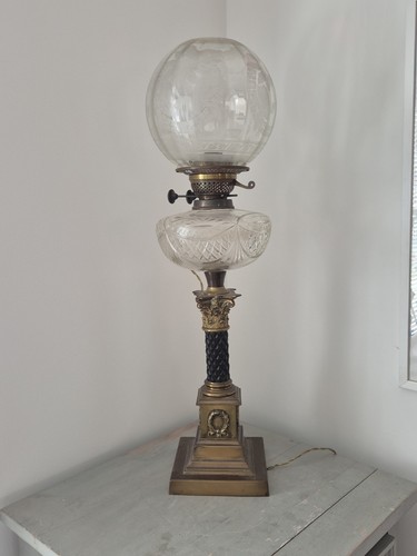 Victorian converted oil lamp - victorian,