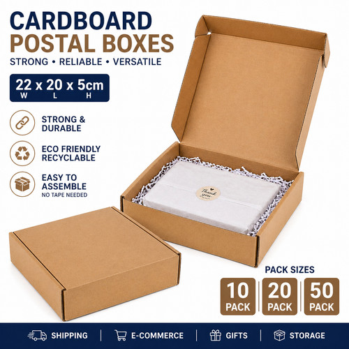 Flat cardboard postal boxes - flat,