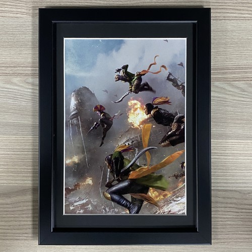 Harlequin troupe framed - harlequin,