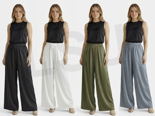 Women satin palazzo - satin,