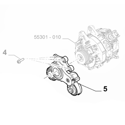 Genuine belt tensioner fiat - belt,