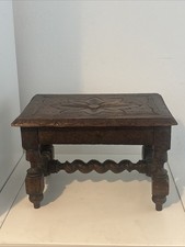 Antique Small Carved Oak