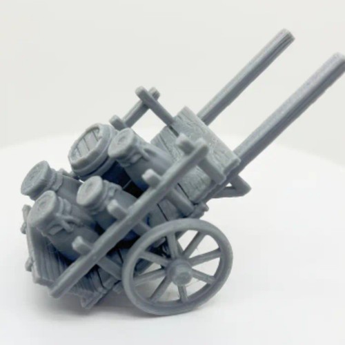 Wagon cart with barrels - cart,