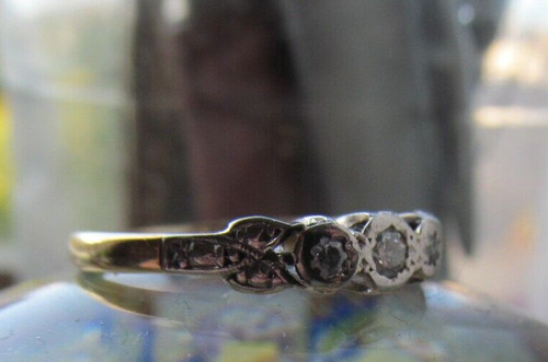 Art deco 18ct gold plat - 18ct, 3