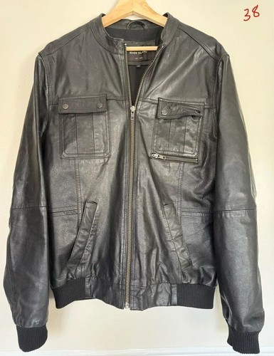 Black real leather river - real,